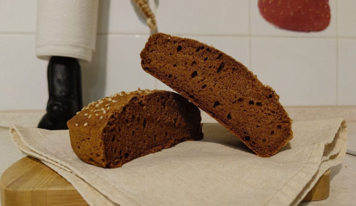 Нутовый хлеб без глютена лактозы и яиц