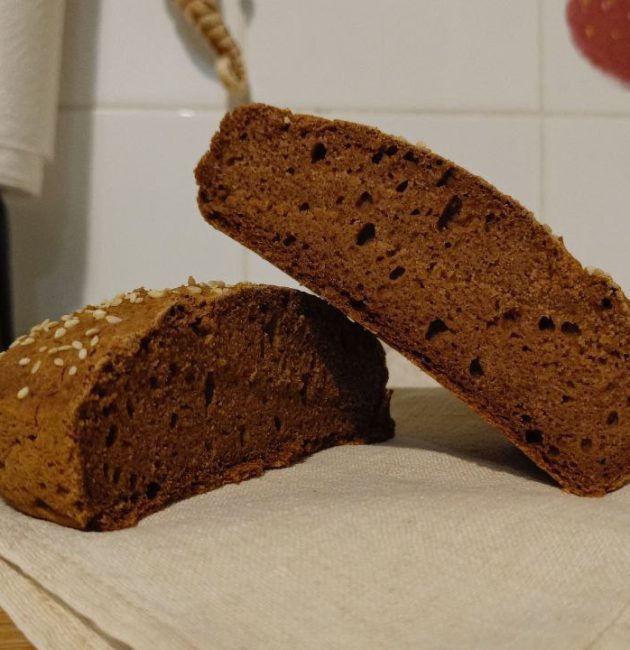Нутовый хлеб без глютена лактозы и яиц
