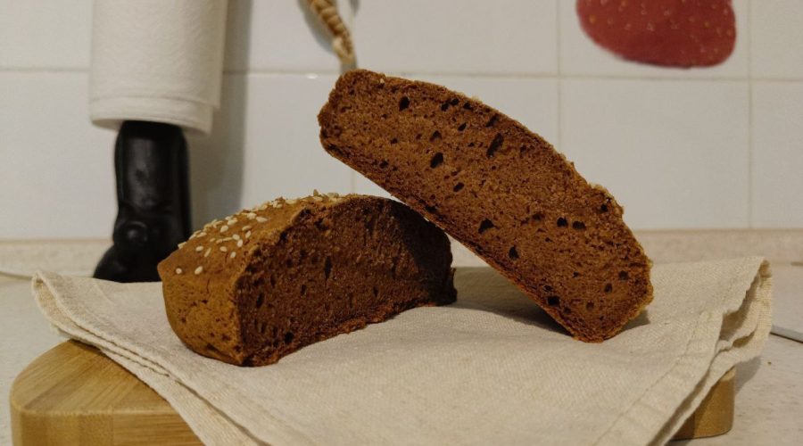 Нутовый хлеб без глютена лактозы и яиц